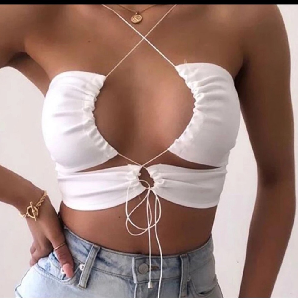 Outspoken Clothing Co. Lace Up Cropped Top